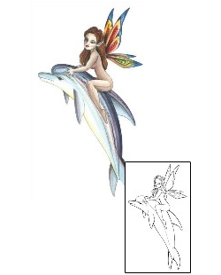 Picture of Fairy Dolphin Rider Tattoo