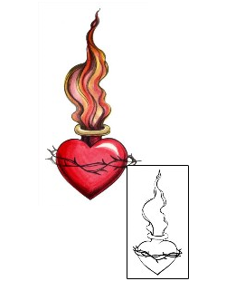 Sacred Heart Tattoo Religious & Spiritual tattoo | MPF-00032