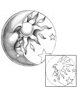 Moon Tattoo Astronomy tattoo | MPF-00059