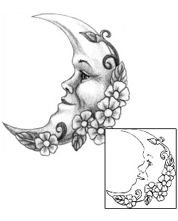 Moon Tattoo Astronomy tattoo | MPF-00060