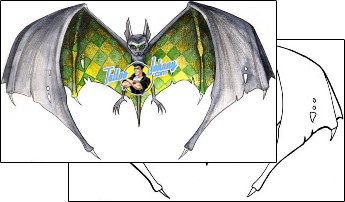 Bat Tattoo animal-bat-tattoos-mistress-of-pain-mpf-00307