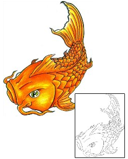 Fish Tattoo Marine Life tattoo | MQF-00024