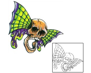 Skull Tattoo Insects tattoo | MQF-00051