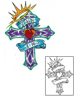 Cross Tattoo Religious & Spiritual tattoo | MRF-00050