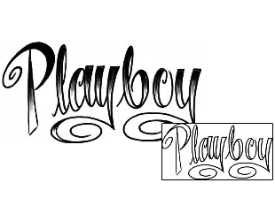Lettering Tattoo Playboy Lettering Tattoo