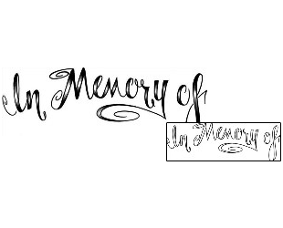 Picture of In Memory Of Script Lettering Tattoo