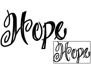 Picture of Hope Lettering Tattoo