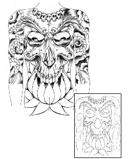 Skull Tattoo Plant Life tattoo | MSF-00014
