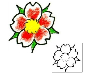 Flower Tattoo Plant Life tattoo | MSF-00035