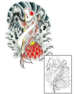 Koi Tattoo Plant Life tattoo | MSF-00051