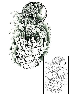 Skull Tattoo Plant Life tattoo | MSF-00059