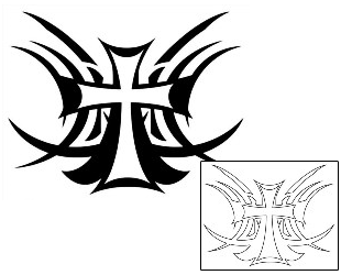 Cross Tattoo Religious & Spiritual tattoo | MVF-00021