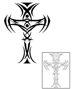 Cross Tattoo Religious & Spiritual tattoo | MVF-00034