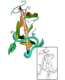 Frog Tattoo Reptiles & Amphibians tattoo | MWF-00048
