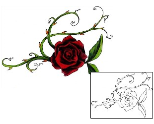 Rose Tattoo Plant Life tattoo | MWF-00077