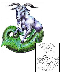 Capricorn Tattoo Zodiac tattoo | MWF-00092