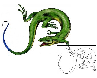Gecko Tattoo Reptiles & Amphibians tattoo | MWF-00105