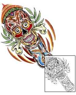 Day of the Dead Tattoo Ethnic tattoo | MXF-00011