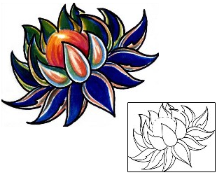 Lotus Tattoo Plant Life tattoo | MXF-00024