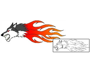 Animal Tattoo Fire Wolf Tattoo