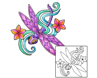 Picture of Purple Paradise Dragonfly Tattoo