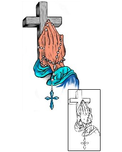 Praying Hands Tattoo Religious & Spiritual tattoo | PAF-00006