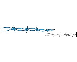 Barbed Wire Tattoo Specific Body Parts tattoo | PAF-00010