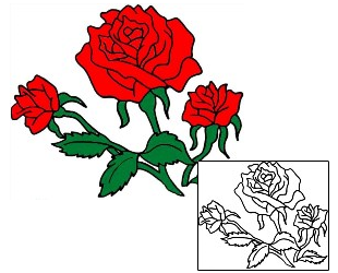 Rose Tattoo Plant Life tattoo | PAF-00016