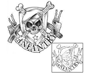Military Tattoo Horror tattoo | PCF-00010
