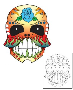 Day of the Dead Tattoo Plant Life tattoo | PEF-00073