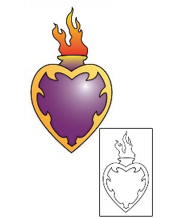 Sacred Heart Tattoo Religious & Spiritual tattoo | PEF-00101