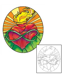 Sacred Heart Tattoo Religious & Spiritual tattoo | PEF-00133