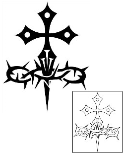 Crown of Thorns Tattoo Religious & Spiritual tattoo | PHF-00282