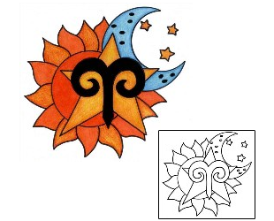 Sun Tattoo Astronomy tattoo | PHF-00375