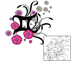 Cherry Blossom Tattoo Zodiac tattoo | PHF-00569