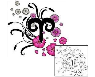 Cherry Blossom Tattoo Zodiac tattoo | PHF-00571