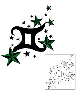 Gemini Tattoo Astronomy tattoo | PHF-00638