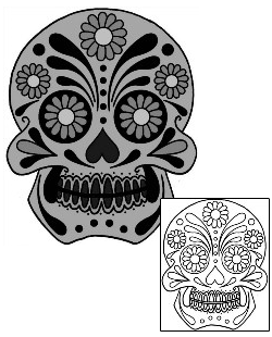 Day of the Dead Tattoo Ethnic tattoo | PHF-00685
