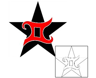 Star Tattoo Zodiac tattoo | PHF-00765