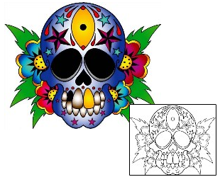 Day of the Dead Tattoo Ethnic tattoo | PHF-00939