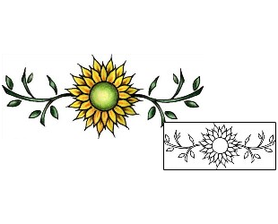 Sunflower Tattoo Specific Body Parts tattoo | PLF-00128
