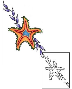Starfish Tattoo Marine Life tattoo | PLF-00663