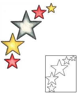 Shooting Star Tattoo Astronomy tattoo | PLF-00668
