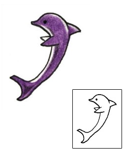 Dolphin Tattoo Marine Life tattoo | PLF-01064