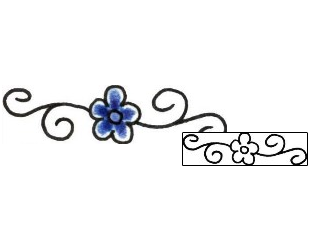 Flower Tattoo Specific Body Parts tattoo | PLF-01386