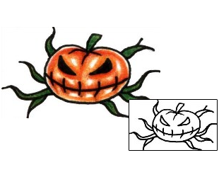 Pumpkin Tattoo Horror tattoo | PLF-01397