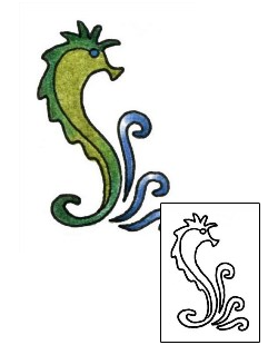 Seahorse Tattoo Marine Life tattoo | PLF-01511
