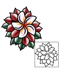 Plumeria Tattoo Plant Life tattoo | PLF-01875