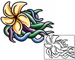 Plumeria Tattoo Plant Life tattoo | PLF-01879