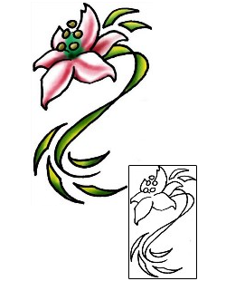 Lily Tattoo Plant Life tattoo | PLF-01929
